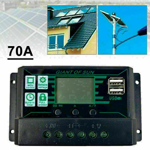 Controlador de carga regulador de panel solar MPPT 12/24V seguimiento de enfoque 10A-100A - Imagen 19 de 22