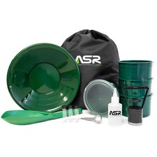 ASR Outdoor 13pc Creekside Gold Panning Kit with Mini Classifiers and Backpack