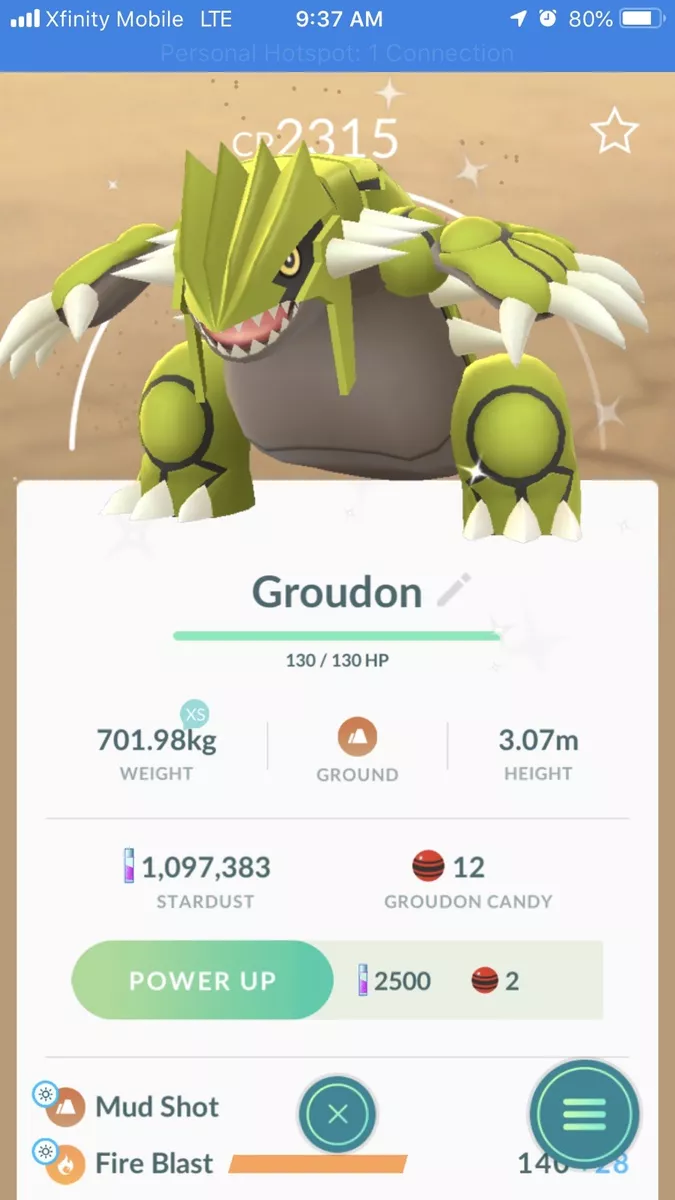 Groudon Pokemon Trade Go