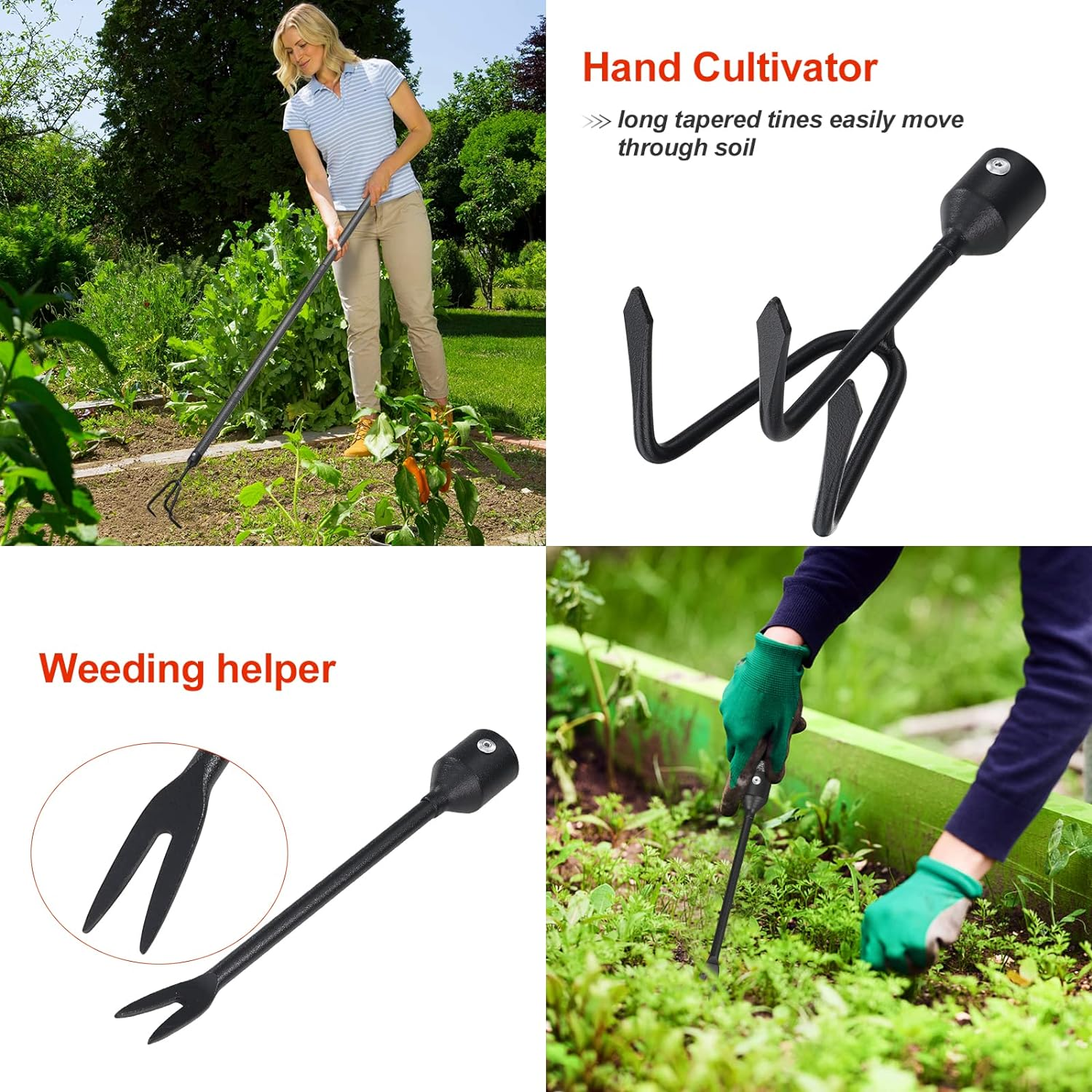 Extend Rake Garden Tools Plus Extra Extend Handle include 5 Trowel rake Weeder ...