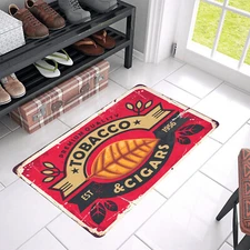 Vintage Style "Tobacco Cigars" Door Mat Rug Indoor Outdoor Decor