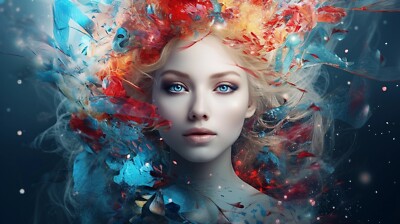 Beautiful face art posters A3, superb quality and very high resolution.
