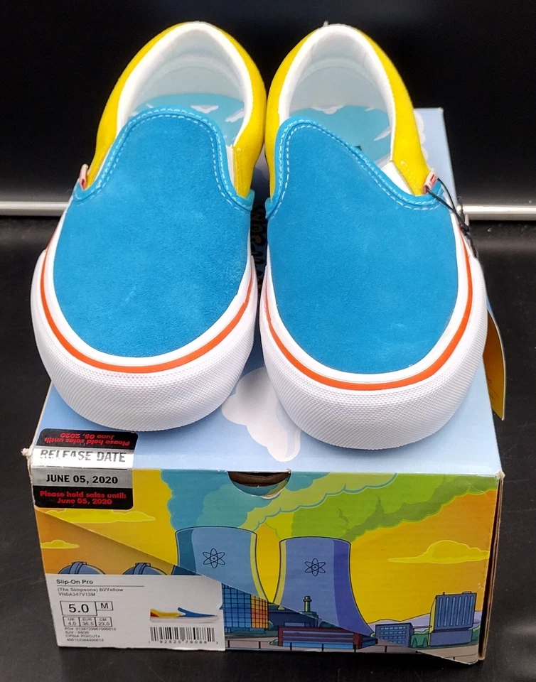 Vans x Los Simpson "Bart" Zapatos de Skate Pro Unisex Sin Cordones Tenis Talla 5 Foto 2 de 4