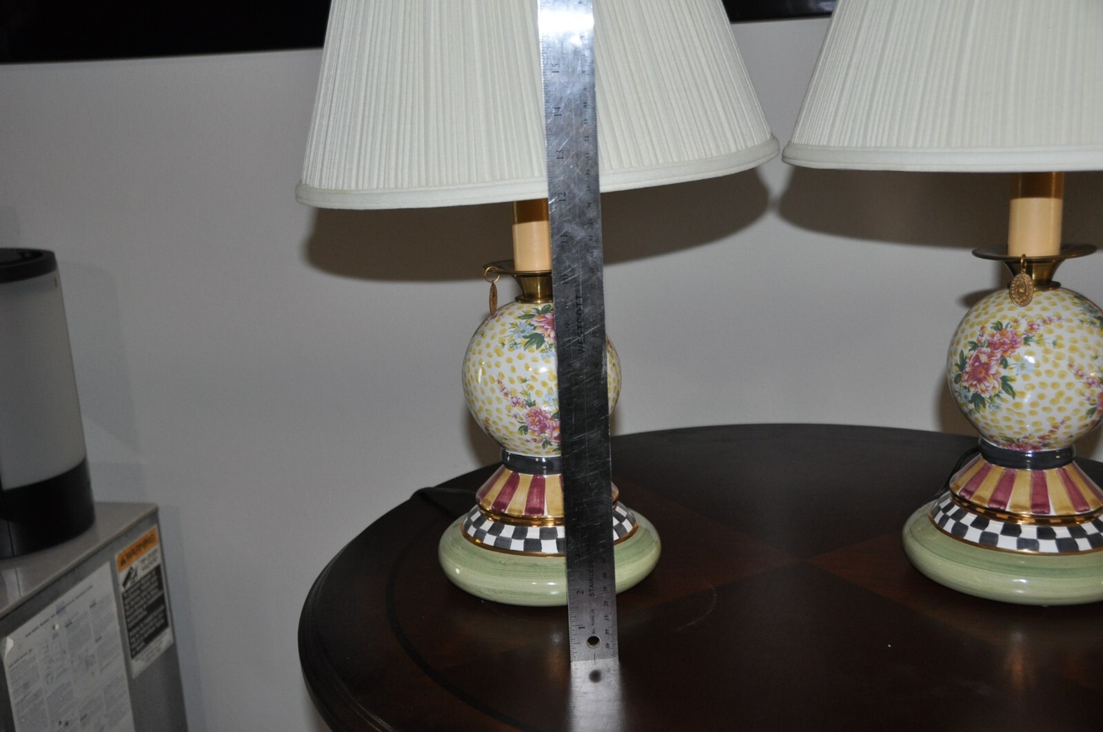 GENUINE MACKENZIE CHILDS LAMPS WITH FINALE AND SHADE MATCHING PAIR eBay