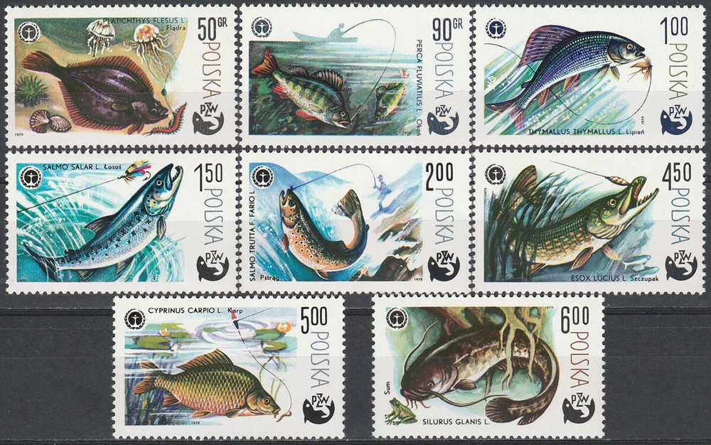 Poland 1979 - Centenary of Polish angling - Fi 2470-2477 MNH**