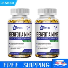 300mg Benfotiamine 240 Veg Capsules Fat Soluble Thiamine Vitamin B1 NON-GMO
