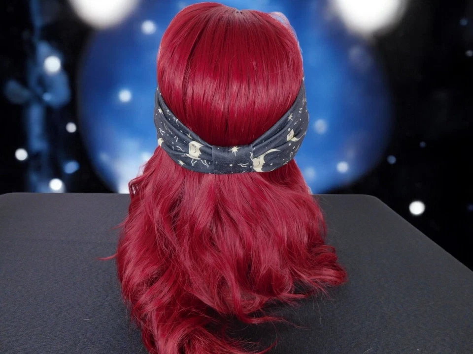 Diadema Estampado Luna y Sol Bruja Boho Cósmica Hippie Festival Estética Foto 4 de 4