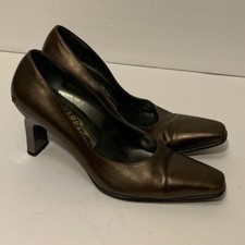 Vintage Salvatore Ferragamo brown leather shoes 8.5B