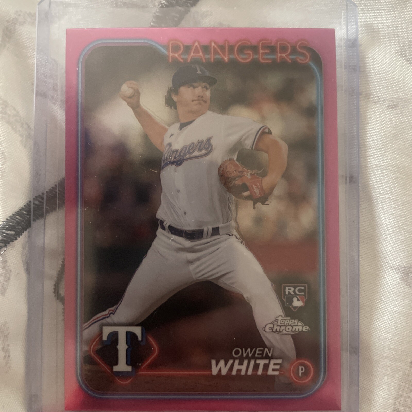 2024 Topps Chrome - Pink Refractor #211 Owen White (RC)