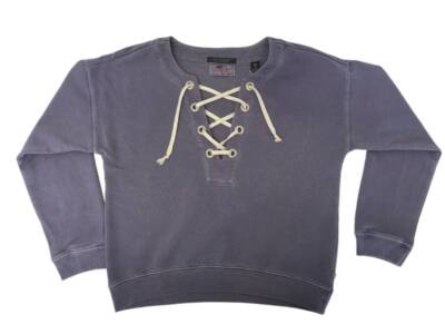 SCOTCH & SODA Women's Blue Racer Front Sweatshirt #400 2 NWT