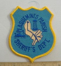 PLAQUEMINES PARISH SHERIFF LOUISIANA FABRIC PATCH