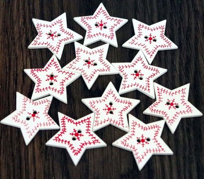 Christmas Snowflakes Cards Decoration 30 mm Buttons Crafts Cards CB9