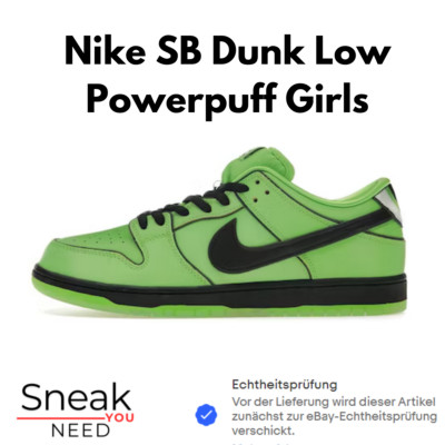 Nike SB Dunk Low Pro QS x The Powerpuff Girls Buttercup | EU 42 44.5