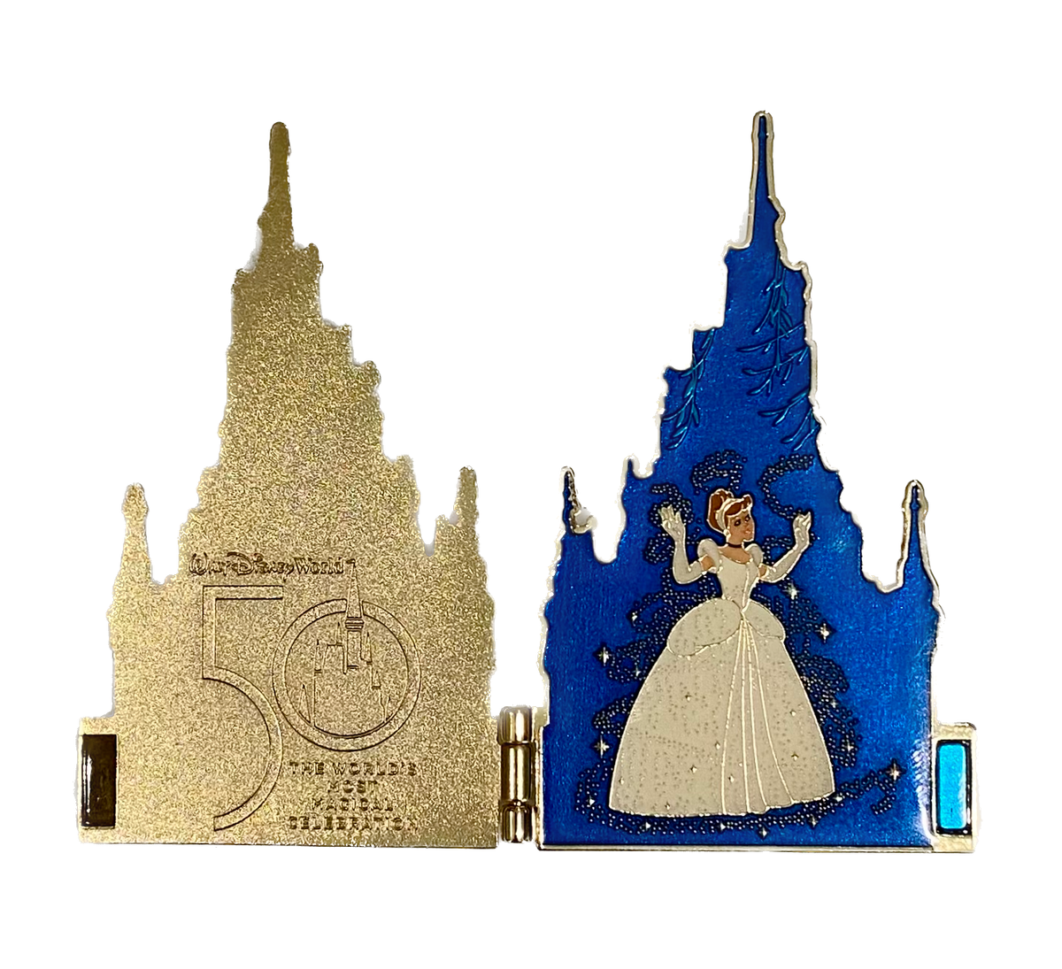 Disney World 50th Anniversary LE Cinderella Castle Gold Jewel