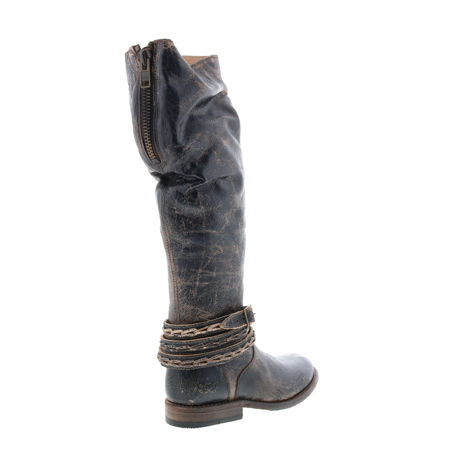 Bed Stu Eva F321120 Womens Black Leather Zipper Knee High Boots eBay