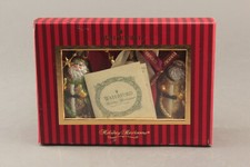 Waterford Santa Ornament Holiday Heirloom 144531 3 Christbaumanhänger in Box