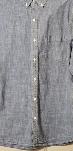 Hawker Rye Slim Chambray Shirt Men XL Stretch Blue Denim Gorpcore Button-Up Top - Picture 8 of 23