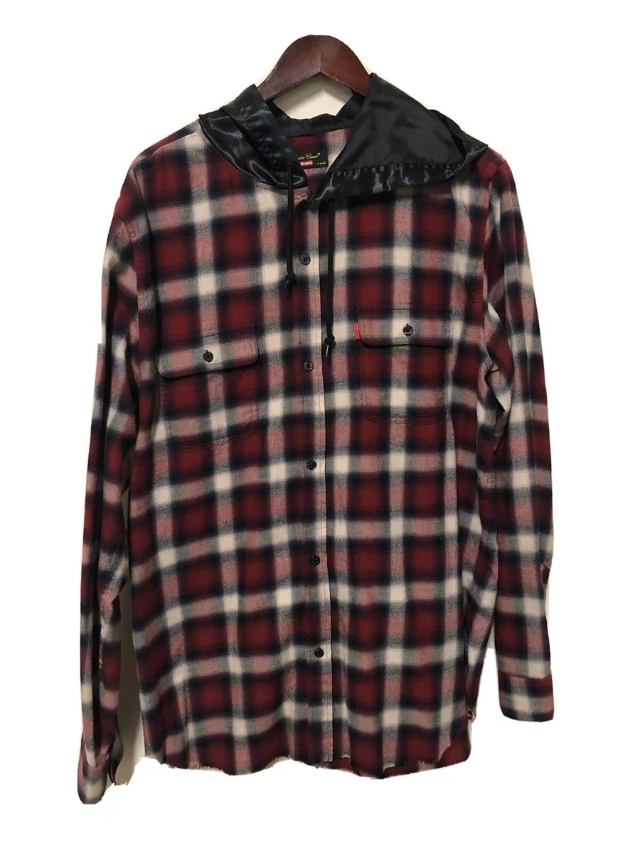 supreme x undercover xl bear hooded flannel Red ss2015 | eBay