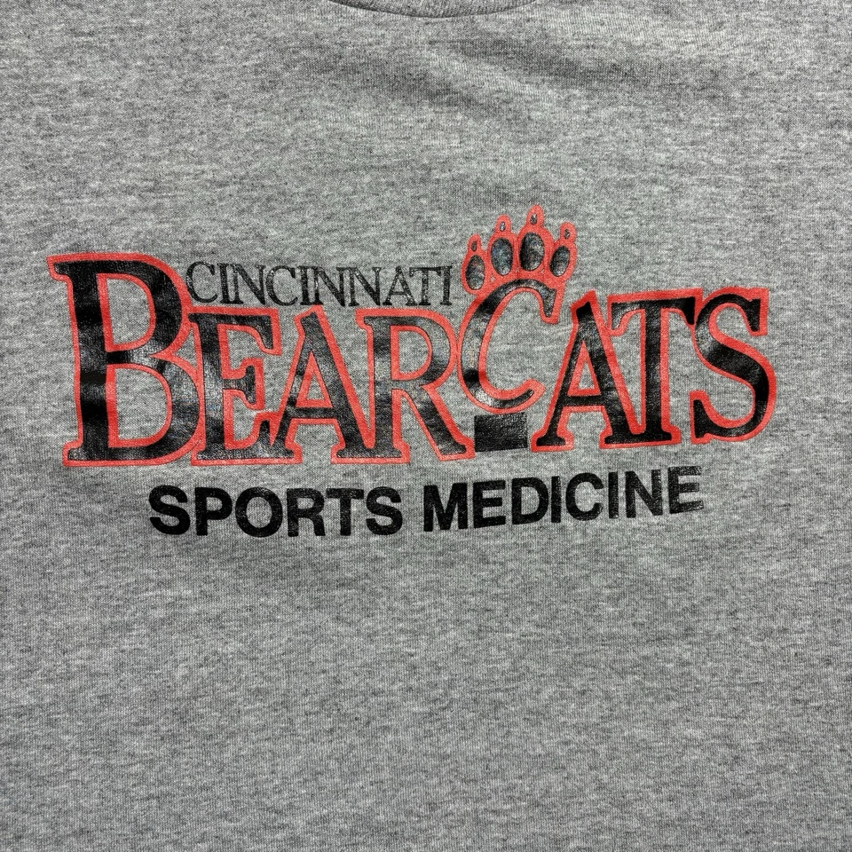 Camisa de Medicina Deportiva Vintage Años 80 Universidad de Cincinnati Bearcats Talla L Gris Foto 2 de 4