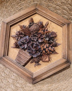 Vintage Pinecone Art Piece Whimsical Cottagecore Woodland Decor