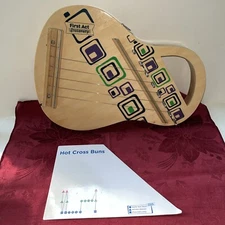 2011 FIRST ACT DISCOVERY WOODEN LAP HARP W’ ONE INSTRUCTION SHEET HOT CROSS BUNS