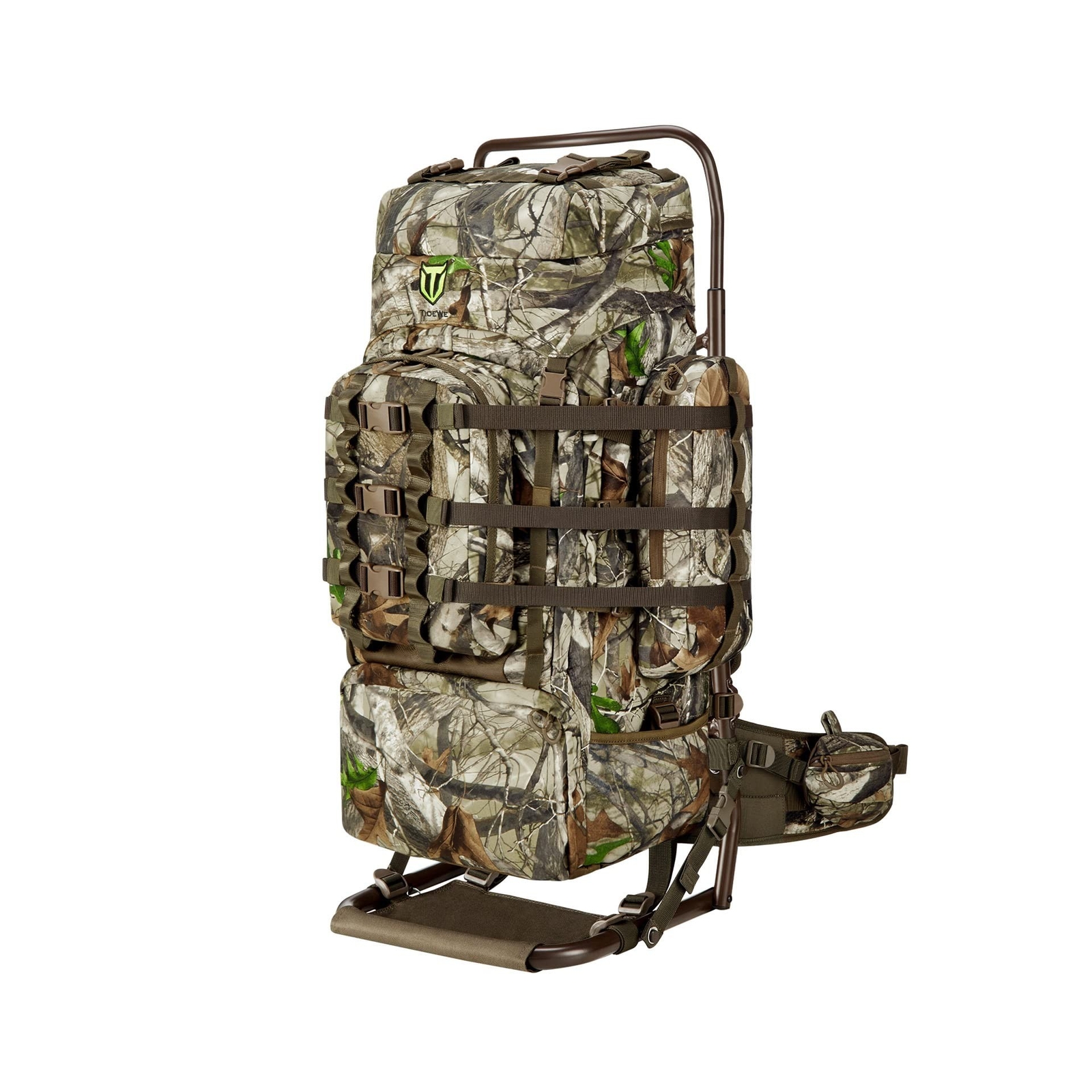 TIDEWE Hunting Backpack 5500cu with Frame and Rain Cover for Bow/Rifle/Pistol