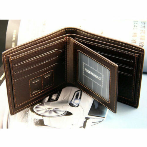 Men's Bifold Leather ID Credit Card Holder Pocket Money Purse Clutch Wallet US - Picture 8 of 13