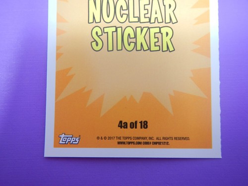 2017 Topps Garbage Pail Kids Nuclear Sticker Kim Jong Ummm... 4a - Picture 6 of 6