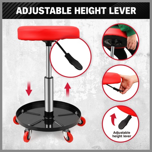 SEDY 150kg Load Pneumatic Roller Seat Mechanic Rolling Stool With Tool Tray AU - Picture 5 of 10