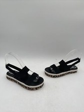 MIA Girl's Jezza Slingback Sandals Black Size 2