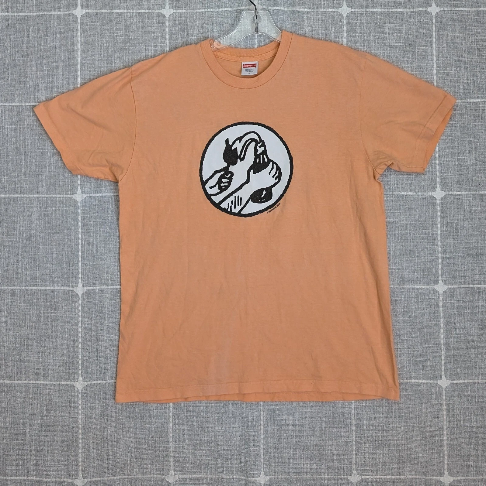 Supreme Molotov Tee Shirt 2018 Homme Large Orange Made In USA Graphic Tee