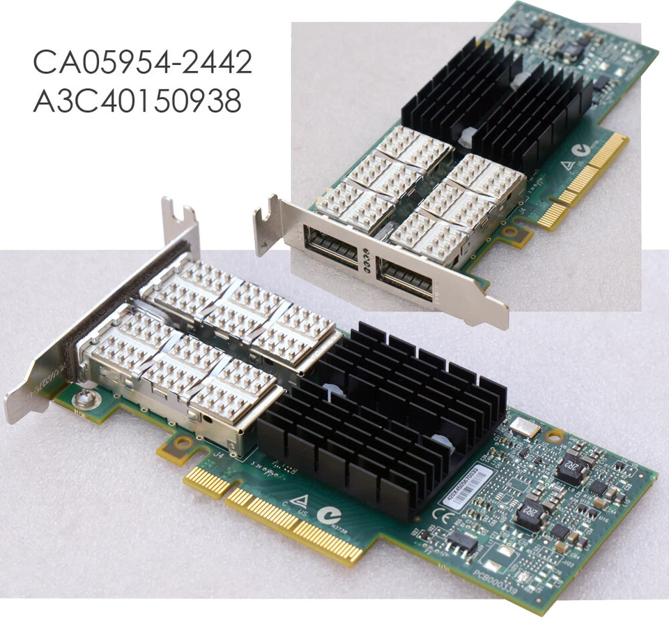 FUJITSU 40GbE DUAL PORT ConnectX-3 QSFP INFINIBAND CX354A CA05954-2442 PCIe V613 - Bild 2 von 4