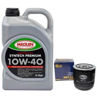 MotoröL Set 10W-40 Meguin 5 Liter + ÖLfilter FüR Alfa Romeo 155 Fiat Ford Lancia