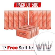 500 Pack Himalayan Salt Bricks 8x4x2   for Sauna, spa  17 FREE Salt Glue 