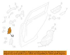 SUBARU OEM 19-23 Forester Rear Door Lock Hardware-Upper Hinge 60479SJ000
