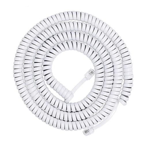 2M/3M Telephone Spiral Wire Four Core Phone Handset Curly Cord Cable RJ9 4P4C - Zdjęcie 10 z 15