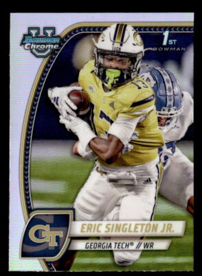 2024 Bowman University Chrome #71 Eric Singleton Jr. Georgia Tech Yellow Jackets