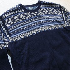 VTG Polo Ralph Lauren Fair Isle Wool Knit Nordic Ski Sweater Jumper Mens L / XL