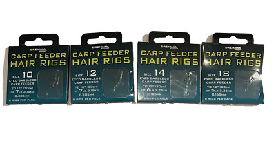 Drennan Carp Feeder Hair Rigs (Eyed Barbless)