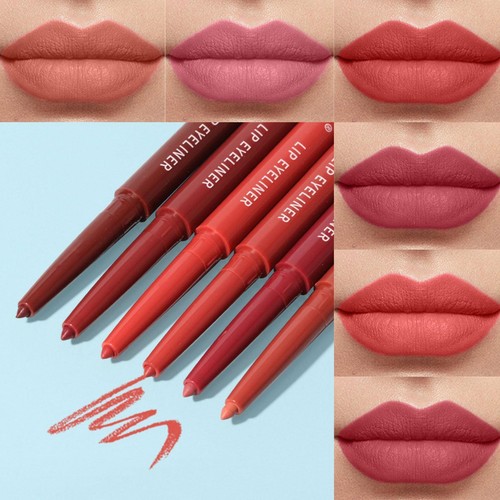Matte Pencil Lipstick Set Natural Red Long-lasting Pen~ Waterproof Y8E2 - Picture 5 of 18