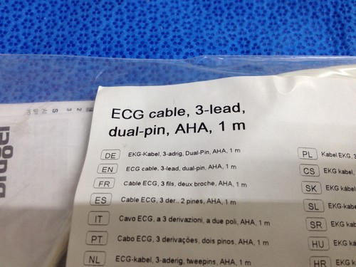 Draeger Cavo ECG, 3 Piombo, Doppio Pin AHA MP03412 - Foto 3 di 3