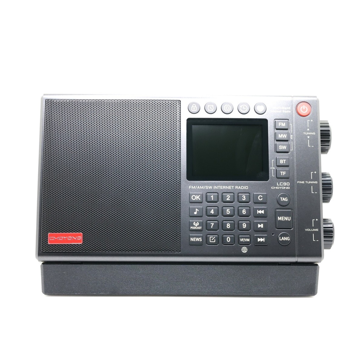 Angled Desk Stand for Choyong LC90 Radio (Radio Not Included