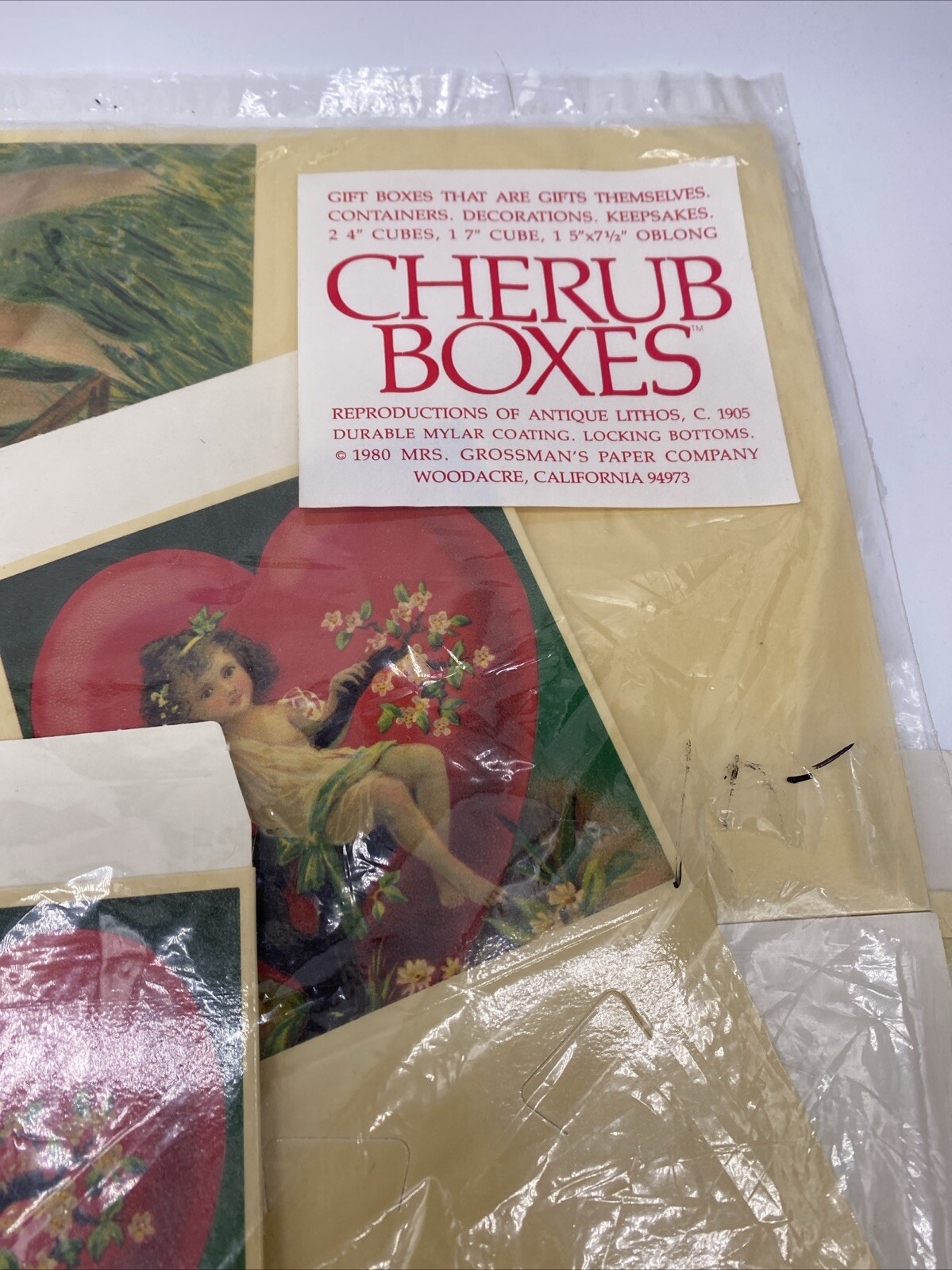 Mrs.Grossman’s Paper Company Cherub Boxes Set Of 4 NIP Valentine’s Gift Boxes