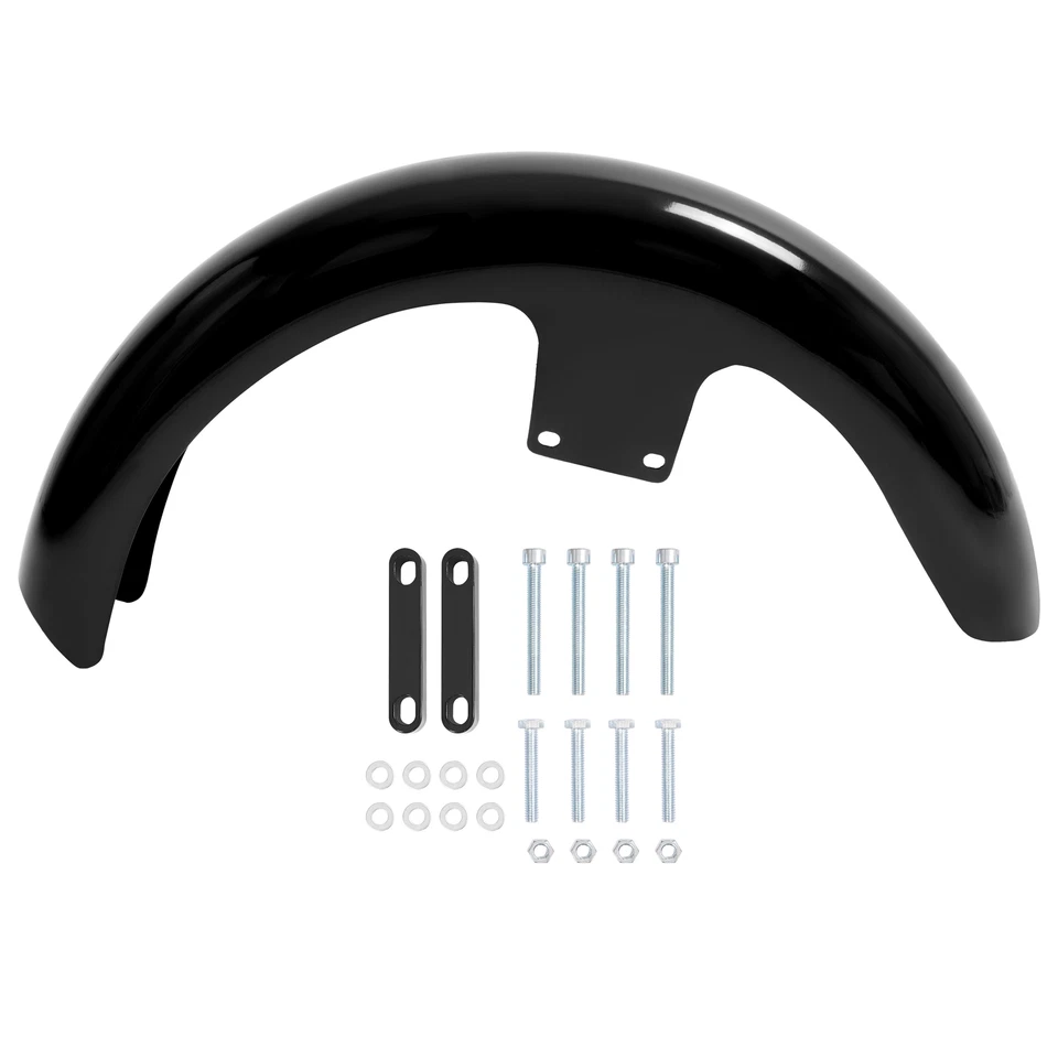 Guardabarros delantero envolvente negro vivo de 21" para excavadoras Harley Touring Electra Street Glide Foto 2 de 4