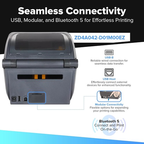 ZEBRA ZD421d Direct Thermal Printer Barcode Label Printer NEW FREE SHIPPING - Picture 2 of 2
