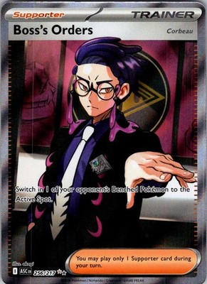Boss's Orders [Corbeau] 256/217 Ultra Rare Ascended Heroes Pokemon Holo NM