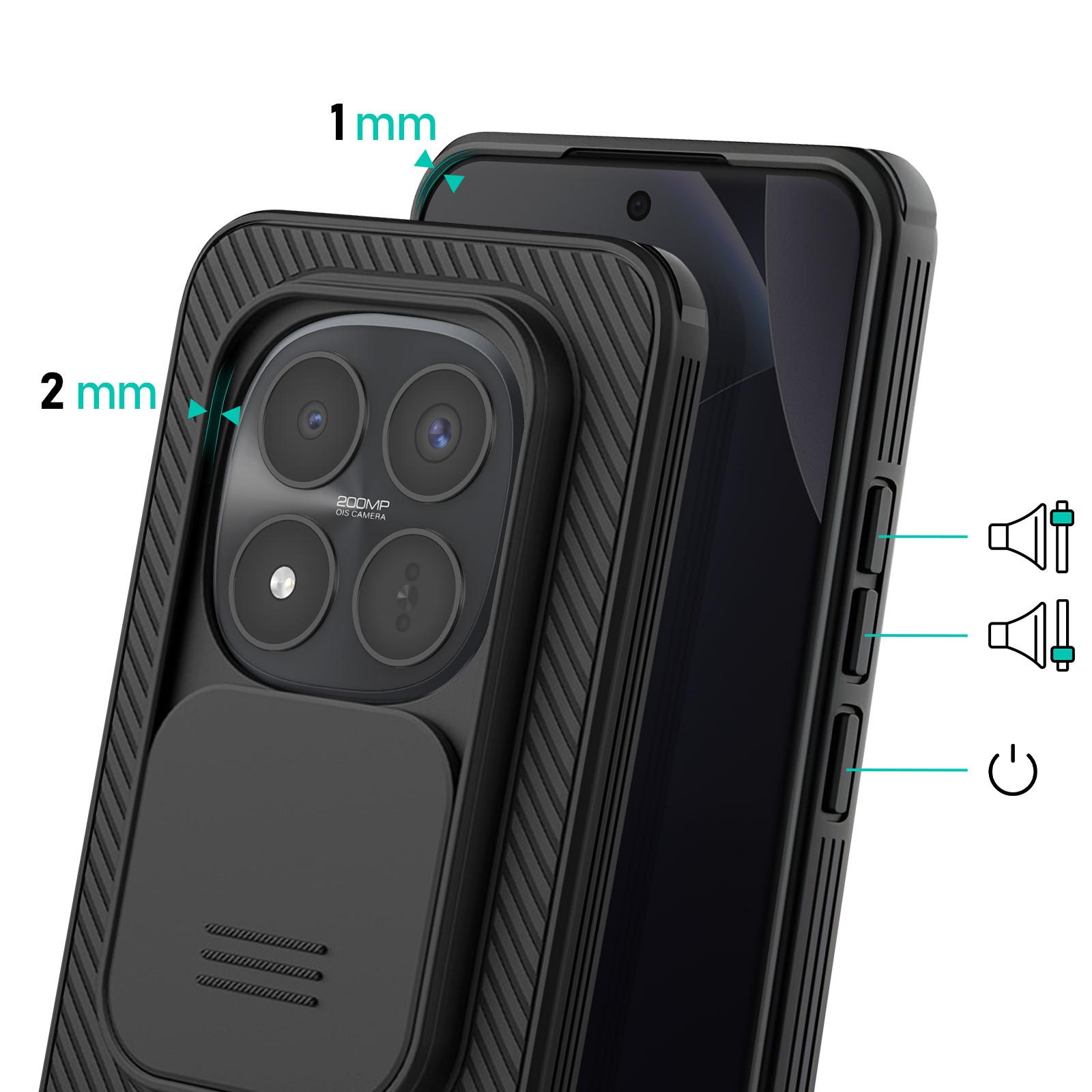 Nillkin CamShield Pro Coque pour Redmi Note 15 Pro Plus avec protection caméra coulissante