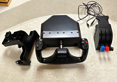 Saitek PRO Flight Yoke System Flugsteuerhorn für PC USB mit Schubregler, Schwarz