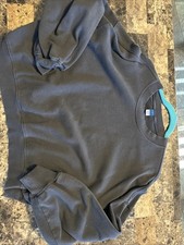 Old Navy Women s size L Dark Gray Cropped Crew Neck Sweatshirt