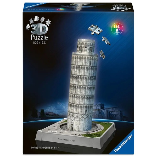 Ravensburger 3D Puzzle Iconics: 12008028 Turm Von Pisa - Mit Licht - Der Wohl Be-image